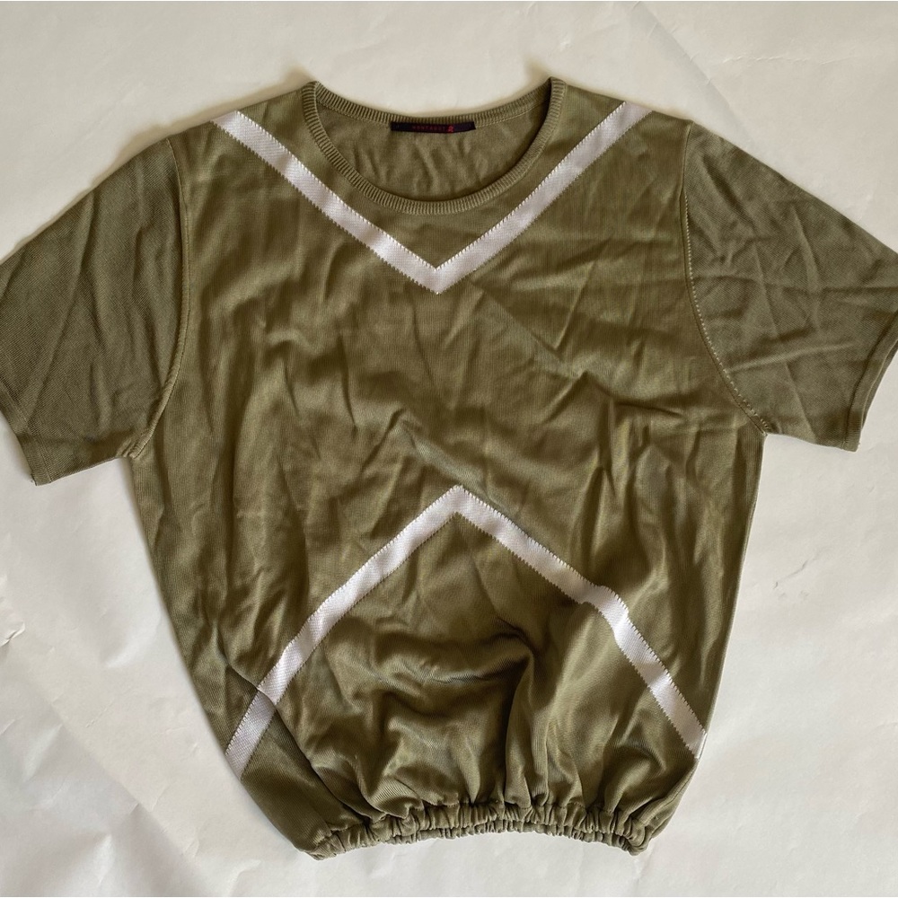 Sage green knit top vintage